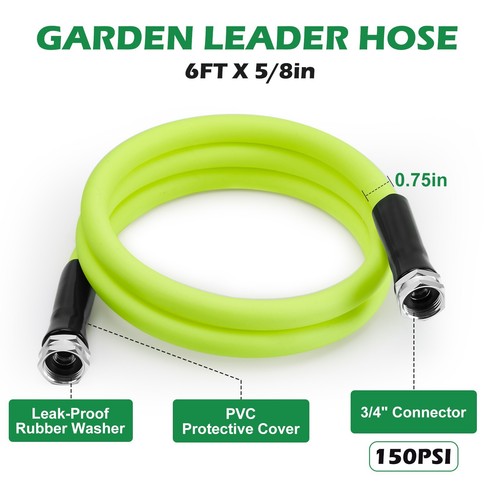 Green garden hose x 6 - in,